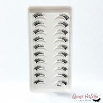 Cilios postiços 3D04 (base transparente) - Cartela com 10 pares