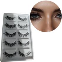 Cílios Postiços 5 Pares Natural Volume Make Maquiagem Cílios Postiços 5 Pares Natural Volume Make Maquiagem