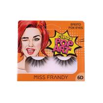 Cílios Postiços 6D Efeito Fox Eyes Miss Frandy - 1 Par