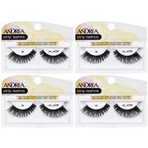 Cílios postiços ANDREA Style 28 Black 4 pares sem crueldade