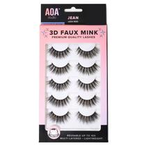 Cílios postiços AOA Studio 3D Natural Feitos à Mão, 5 pares (Jean)