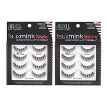 Cílios postiços Ardell Faux Mink Wispy Natural, 4 pares, pacote com 2 Cílios postiços Ardell Faux Mink Wispy Natural, 4 pares, pacote com 2