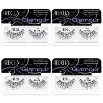 Cílios Postiços Ardell Glamour Strip Lashes 113 - Pacote com 4 (Pretos)