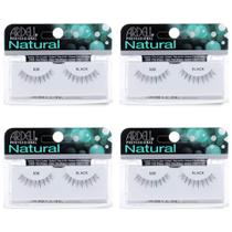 Cílios postiços Ardell Natural Lashes 108 Black (pacote com 4)