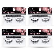 Cílios postiços Ardell Wispies 122 pretos (pacote com 4)