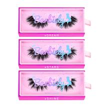 Cílios postiços Barbiely 3D Mink 18 mm 3 pares sem crueldade