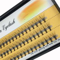 Cílios postiços Bodermincer 10D preto feito à mão 60 unidades (12 mm)