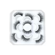 Cílios postiços cílios russos cílios naturais de vison falso fino e 11-20 mm cílios postiços pacote com 5 pares Cílios postiços cílios russos cílios naturais de vison falso fino e 11-20 mm cílios postiços pacote com 5 pares