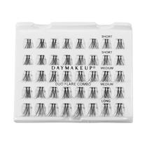 Cilios postiços Daymakeup Duo Flare Combo 40P FLERELAGS Fios Sintéticos tufos tufinhos