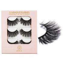 Cílios postiços DYSILK Mink 6D Wispy Lashes 3 pares naturais Cílios postiços DYSILK Mink 6D Wispy Lashes 3 pares naturais