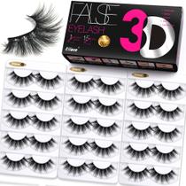 Cílios postiços Eliace Lashes Luxury Wispies 3D Mink 15 pares Cílios postiços Eliace Lashes Luxury Wispies 3D Mink 15 pares
