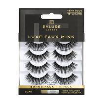Cílios postiços Eylure Luxe Faux Mink Regal com cola, 4 pares Cílios postiços Eylure Luxe Faux Mink Regal com cola, 4 pares