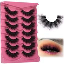 Cílios postiços FANXITON Fluffy 8D Wispy Cat-Eye 18 mm 7 pares Cílios postiços FANXITON Fluffy 8D Wispy Cat-Eye 18 mm 7 pares