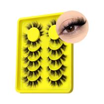 Cílios Postiços Fluffy Wispy Longos E Grossos 3D De Mink Sintético Reutilizáveis Veltrinay Maquiagem