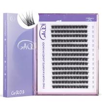 Cílios postiços GAQQI Lash Clusters GQ03 D Curl 12 mm 168 unidades