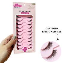 Cílios Postiços H1022 com 10 pares cantinho cat half lashes Hinfinity linha Premium