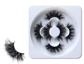 Cílios postiços HICOCU 25 mm Mink, 3 pares, aparência dramática Cílios postiços HICOCU 25 mm Mink, 3 pares, aparência dramática