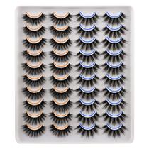 Cílios postiços JIMIRE, 20 pares, 2 estilos, vison sintético misto Cílios postiços JIMIRE, 20 pares, 2 estilos, vison sintético misto