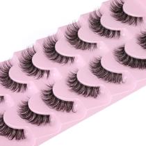 Cílios postiços JIMIRE 3D Fluffy Lashes Demi-wispies 15 mm D Curl
