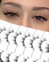 Cílios postiços Jiocolor Natural Look 13 mm Cat Eye 7 pares