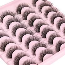 Cílios postiços Kiromiro Wispy Mink Fluffy 14 mm 3D Cat Eye Cílios postiços Kiromiro Wispy Mink Fluffy 14 mm 3D Cat Eye