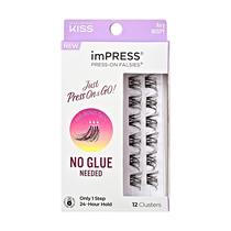 Cílios postiços KISS ImPress Lash Clusters Airy Wispy 12 mm a 14 mm