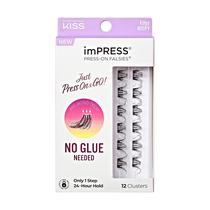 Cílios postiços KISS ImPress Lash Clusters Edgy Wispy 14-16mm