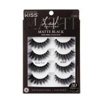 Cílios postiços KISS Lash Couture 3D Matte Twill 14 mm 4 pares