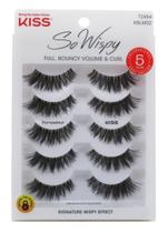 Cílios Postiços KISS So Wispy Pompadour 5 Pares (Pacote com 3)