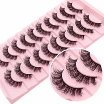 Cílios postiços Losha DD Curl Russian Strip Lashes x10 D03
