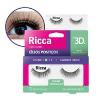 Cílios Postiços Médio Efeito 3D Multicamadas Volume 2 Sofisticado Ricca