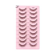 Cílios Postiços Naturais 3D De Mink, 10 Pares, Cílios Falsos Curtos De Mink Sintético, Ferramentas