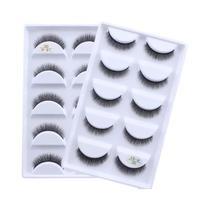 Cílios Postiços Naturais 3D De Mink Macios 5 Pares Extensão De Cílios Longos Maquiagem Realista