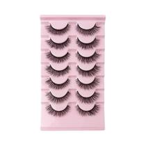Cílios Postiços Naturais E Volumosos D Curl 3D Longos De Mink, 7 a 10 Pares, Efeito Olho De Gato,