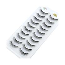 Cílios Postiços Naturais Longos 3D De Mink, 10 Pares, Macios E Fluffy, Kit De Extensão De Maquiagem