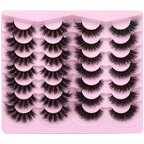Cílios Postiços Newcally Fluffy Wispy Faux Mink 18 mm, 14 Pares