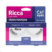 Cílios Postiços Ricca Belliz Cat Eyes Charm Vol:1 Curto Cód.2699 Cílios Postiços Ricca Belliz Cat Eyes Charm Vol:1 Curto Cód.2699