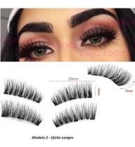 Cílios Postiços Sem Cola Magnéticos 3 Imãs Olho Inteiro 1 Par ( 4 peças) Cílios Postiços Sem Cola Magnéticos 3 Imãs Olho Inteiro 1 Par ( 4 peças)