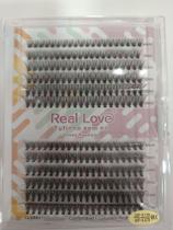 Cílios Postiços Tufinhos Sem Nó 20P-0.10D. 30-0.07D REAL LOVE Cílios Postiços Tufinhos Sem Nó 20P-0.10D. 30-0.07D REAL LOVE