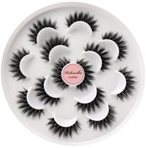 Cílios postiços Veleasha 5D Faux Mink feitos à mão, 7 pares Cílios postiços Veleasha 5D Faux Mink feitos à mão, 7 pares