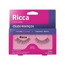 Cílios Postiços Vol 1 Médio Efeito Máscara - Ricca