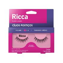 Cílios Postiços Vol 2 Médio Piscada De Boneca - Ricca