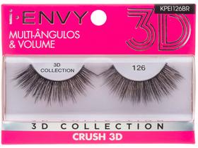 Cílios Postiços Volumosos 3D Inteiro - Kiss New York I-Envy Collection Crush 126