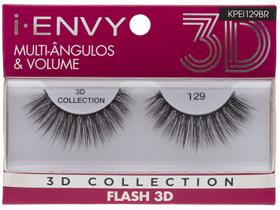 Cílios Postiços Volumosos 3D Inteiro - Kiss New York I-Envy Collection Flash 129