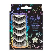 Cílios Rude Cosmetics Essential Faux Mink 3D Chic, 5 pares