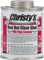 Cimento de PVC Christy's Red Hot Clear Glue 473 ml (16 fl oz)