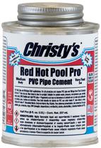 Cimento de PVC Christy's Red Hot Pool Pro 240 ml - Conjunto muito rápido