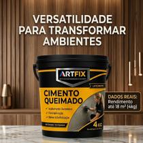 Cimento Queimado 4KG Revestimento Rústico Cinza Elefante