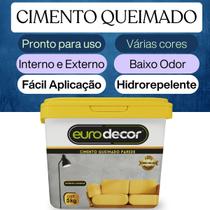 Cimento Queimado 5kg Parede Pronto Para Reboco Gesso Concreto MDF Azulejos Superficies Metálicas