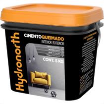Cimento Queimado Cinza Hydronorth Fosco Cinza Cronos 5Kg